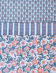 Tissu en coton imprimé à la main, motif Jaipuri traditionnel, 60x60 cm, pour robes - Product Image 1