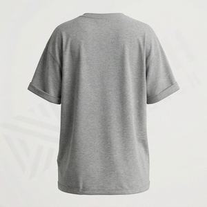 เสื้อยืดโอเวอร์ไซส์ผ้าฝ้ายทรงหลวมสำหรับผู้หญิง สกรีนโลโก้ได้ แฟชั่นสตรีทแวร์ เสื้อยืดคุณภาพดี เนื้อผ้านุ่ม ระบายอากาศได้ดี ดีไซน์เสื้อผ้าทันสมัย - Product Image 2