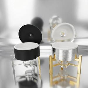 Recipiente para Calentar Comida Tipo Buffet, Moderno, Resistente, Antiadherente, con Recubrimiento de Polvo Metálico Negro, Base de Acero Inoxidable, Porta Combustible de Vidrio - Product Image 2