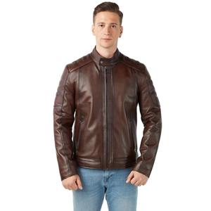 Chaqueta de Cuero PU para Hombre, Diseño Italiano Personalizado, Corte Entallado, Estilo Motero Clásico, con Cuello Alto, con OEM - Product Image 1