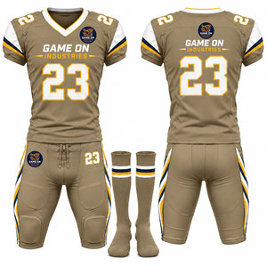 Service OEM/ODM disponible, design personnalisé, nouveau style, uniforme de football américain réversible, séchage rapide, respirant, pour entraînement. - Product Image 1