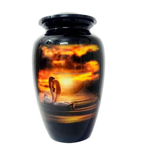 Urne de crémation en aluminium personnalisée en gros pour les cendres humaines urnes de crémation en métal pour adultes et animaux de compagnie pour fournitures funéraires - Product Image 2