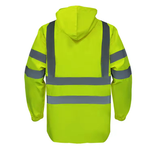 Custom Lightweight Polyester Oxford High Visibility ANSI Class 3 <b>Waterproof</b> Safety Workwear <b>Jacket</b> Logo for Outdoor Protection - Product Image 2