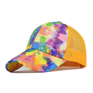 Gorra Trucker de Malla Tie-Dye Personalizada Unisex, Gorra de Béisbol con Estampado Vibrante, Lavable, Transpirable, con Parte Trasera de Malla y Cierre a Presión, Venta al Por Mayor - Product Image 5
