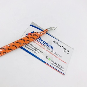 แหนบสแตนเลสพิมพ์ลายกระดาษสีส้มพร้อมปลายแหลมทนทาน - Product Image 2