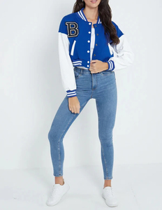 Baseball <b>Women</b> Crop <b>Jacket</b> Premium Athletic <b>Jacket</b> Comfortable <b>Lightweight</b> Material Breathable Construction For Team Sports - Product Image 3