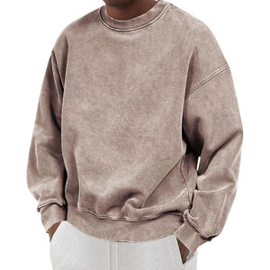Sweat-shirt surdimensionné personnalisé de haute qualité, effet délavé à l'acide, 100% coton, grammage lourd, pour vêtements décontractés et streetwear, unisexe - Product Image 6