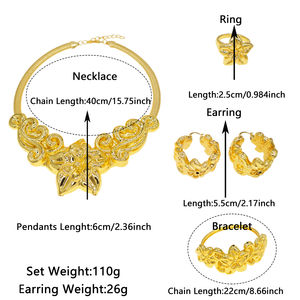 Juego de Joyería Yulaili de Alta Calidad, Estilo Italiano en Oro, para Bodas y Fiestas, Accesorios para Mujeres Africanas - Product Image 5