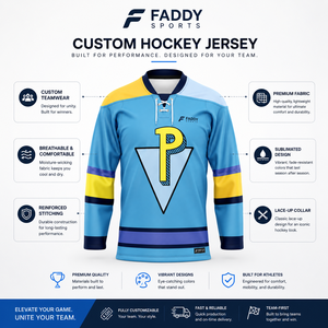 Maillot de hockey sur glace personnalisé sublimé, respirant, uniforme d'entraînement d'équipe, maillot de hockey personnalisé à lacets pour hommes et jeunes - Product Image 5