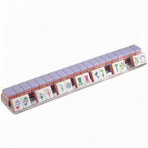 Fichas de Mahjong Americanas, 160 Piezas, Grabadas con Láser, Acrílico Morado, 4 Capas, Alta Calidad para Jugar - Product Image 3