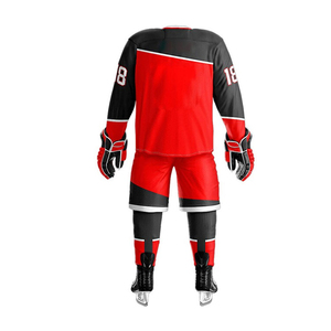 Tenue de hockey sur glace 100 % polyester sur mesure, confortable et respirante, pour adultes, en stock - Product Image 2