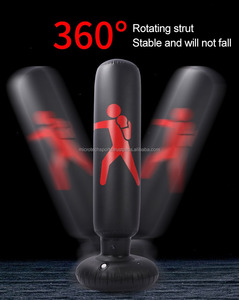 Sac de boxe gonflable autoportant sac d'entraînement durable en PVC pour enfants et adultes Fitness et soulagement du stress - Product Image 6