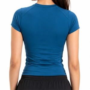 <b>Women</b> Short Sleeve <b>Compression</b> Shirt Premium Stretch Breathable Quick Dry Lightweight Performance Comfortable Fabric For Wear - Product Image 2