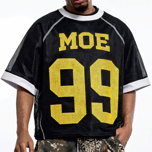 Camiseta de Fútbol Americano Sublimada para Hombre, Corte Holgado, Transpirable, Estilo Deportivo, Diseño Personalizado, Impresión OEM, Proveedor Mayorista - Product Image 1