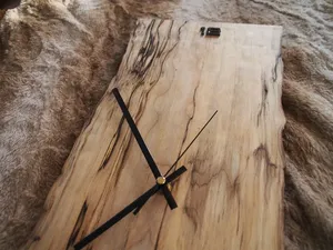 Rustic Wooden <b>Clock</b> Handmade Decorative Living Room Wall <b>Clock</b> Low Price Home Styling Luxury Wooden <b>Clock</b> - Product Image 4
