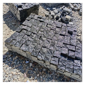 Indonesia đá tự nhiên màu đen nham thạch đá xẻ cắt 100x100 mét cho bên ngoài khách sạn dự án - Product Image 2