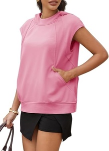 Débardeur sans manches à capuche pour homme, 100 % coton jersey, anti-plis, séchage rapide, streetwear, hiver/été - Product Image 4