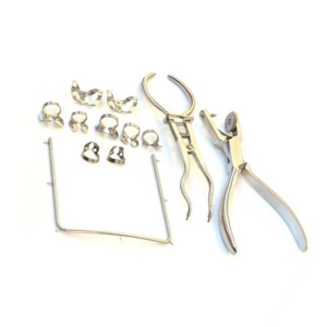 Professional Dental Rubber Dam Kit Complete Isolation System with Assorted <b>Clamps</b> Rubber Dam <b>Frame</b> Punch <b>Clamp</b> Forceps Tweezers - Product Image 5