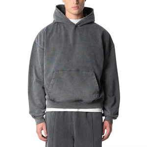 Men Acid Wash <b>Hoodies</b> 100% Cotton Winter Knitted Premium Soft Faded Look Perfect for Casual Wear Street Style Acid Wahed <b>Hoodies</b> - Product Image 1