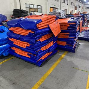 Rouleau de bâche en PE haute résistance, bleu et orange, grande durabilité, grande capacité, couleurs et tailles au choix, bâches imperméables - Product Image 1