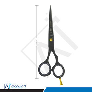 Tijeras de Peluquería Profesionales Accuram, Tijeras de Acero Inoxidable Reutilizables con Filo de Cuchilla, Negras, para Corte y Estilismo de Cabello en Salón - Product Image 6