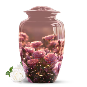 Pink Floral Urn Keepsake <b>Memorial</b> <b>Vase</b> Scattering Ashes Cremation Urn Decorative Funeral Supply - Product Image 6