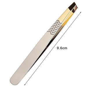Pinzas Profesionales para Cejas de Acero Inoxidable, Herramienta de Depilación de Precisión con Punta Inclinada, NEW-VERTIS - Product Image 3
