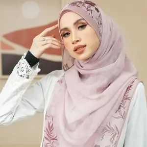 wholesale robe tudung bawal cotton voile high quality moon prayer keffiyeh scarf turkish custom hijab instantane musulman