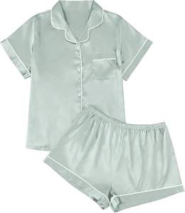 Pyjama pour femmes, printemps, été, automne, hiver, personnalisé, robe de nuit, longueur genoux, manches courtes, pyjama à motifs de dessins animés, 3XL, 100% polyester - Product Image 3