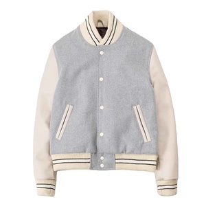 Latest Design <b>Winter</b> <b>Leather</b> <b>Jacket</b> Chenille Embroidery Wool Letterman Bomber School College University Baseball Varsity Front - Product Image 4