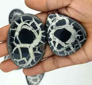 Venta al por Mayor de Piedras Preciosas Naturales de Septariana Negra de Alta Calidad, Corte Ovalado, Lote al por Mayor - Alta Calidad para la Fabricación de Collares - Product Image 2