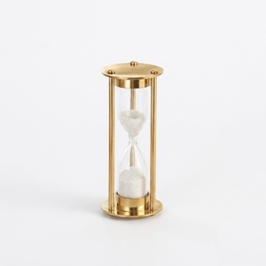 Luxury Solid Brass Hourglass <b>Sand</b> <b>Timer</b> Vintage Polished Brass <b>Sand</b> Clock for Home Office Desk Decor 30 60 Minute Nautical - Product Image 1