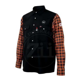 Chemise de travail pour soudeurs, ignifuge, vêtements de soudeur, 100% coton, résistant au feu, taille occidentale, chemises FR pour hommes, 8 oz, 100% coton - Product Image 2