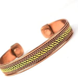 <b>Indian</b> 100% Pure Copper Healing Metal Bracelet Unisex Cuff Pure Metals Plain Glossy Therapy Meditation Fashion Kada <b>Bangles</b> - Product Image 2