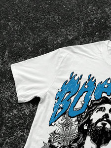 T-shirts pour hommes surdimensionnés, coupe carrée, imprimés graphiques, séchage rapide, en coton, impression DTG, streetwear personnalisé, vente en gros - Product Image 5