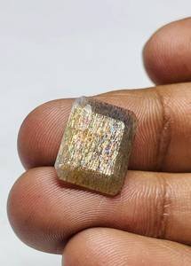 Piedra solar natural de primera calidad, corte octogonal, efecto lluvia de meteoritos, multicolor. - Product Image 3