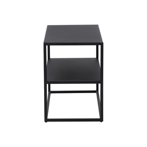 Étagère à chaussures contemporaine en acier noir à 2 niveaux, organisateur de rangement ouvert pour entrée et chambre - Product Image 3
