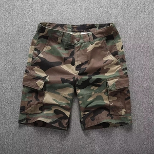 Men's Solid Cargo <b>Shorts</b> Mid-Waist Drawstring Closure Multi-Pocket Casual Breathable <b>Quick</b> <b>Dry</b> Cotton <b>Shorts</b> - Product Image 5