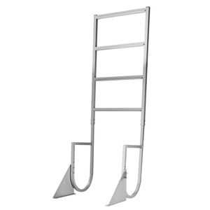 Scaletta a 4 Gradini in Lega di Alluminio Rinforzata con Gradini Larghi Antiscivolo, Capacità di Carico 158 kg, per Accessori e Ricambi per Barche Pontone - Product Image 1