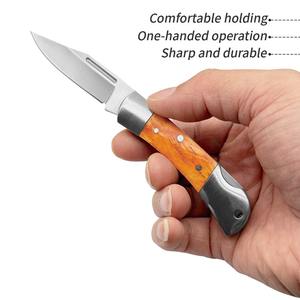 Cuchillo Plegable Hecho a Mano de Acero Inoxidable Alemán con Mango de Hueso, Personalizable OEM, Cuchillo para Acampar al Aire Libre - Product Image 3