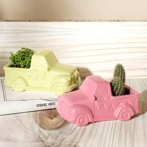 Car Potted Flower Pot Candle Jewelry Gypsum <b>Resin</b> Candle <b>Silicone</b> <b>Mold</b> - Product Image 4