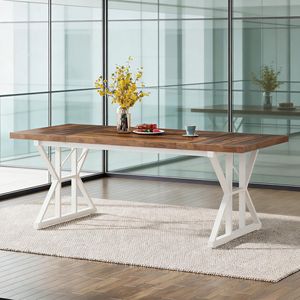 Tavolo da Pranzo in Legno da 180 cm per 6 Persone, Stile Rustico per Cucina - Product Image 5