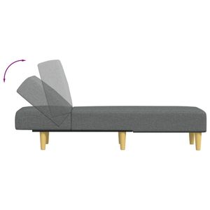 Chaise longue en contreplaqué polyester gris foncé avec mousse, solution d'assise confortable de confort moyen - Product Image 6