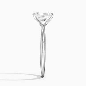 Anillo de Compromiso Solitario BOJ con Moissanita de Corte Radiante de 2ct, Color D, Claridad VVS1, Chapado en Oro Blanco de 14K, Engaste de Una Sola Piedra con Puntas, Certificado GRA - Product Image 3