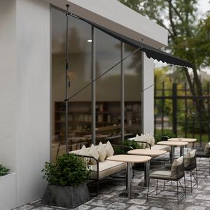 Tenda da Sole Retrattile Nera con Dimensioni di 300 cm P x 150 cm L x 200 cm A fino a 300 cm A - Product Image 5