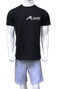 Camiseta de Manga Corta para Hombre, Color Negro Jaspeado, Corte Regular, Cuello Redondo, Informal, Tejido de Punto, Secado Rápido, 100% Poliéster - Product Image 6