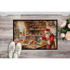 พรมเช็ดเท้าซานตาคลอส Papa Noel ใหม่พรมเช็ดเท้าในร่มและกลางแจ้งกันลื่นซักได้ด้วยพรมหน้าประตูต่ำ18H x 27W - Product Image 2