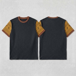 T-shirt homme en coton épais, manches courtes, coupe ample, basique, couleur unie, style streetwear. - Product Image 3