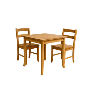 Ensemble de table et de chaises de salle à manger en bois de luxe ARTERRA, meubles de salle à manger en teck pour la maison et l'appartement - Product Image 1