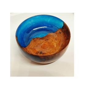 ชามสลัดทำมือจากเรซิ่นอีพ็อกซี่คุณภาพสูงและไม้กระถินเทศ ปราศจากสาร BPA สำหรับตกแต่งบ้านระดับพรีเมียมและอุปกรณ์เสิร์ฟที่มีสไตล์ - Product Image 3